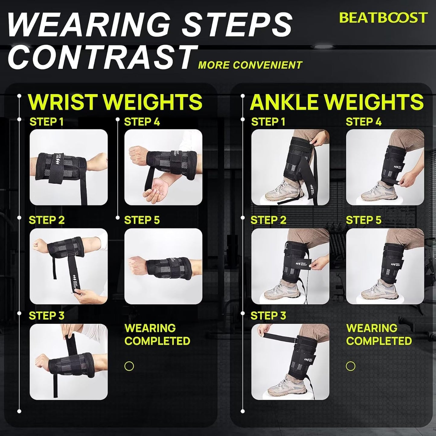 Fitness Wrist Weights – 4lb Set for Strength & Toning Gear