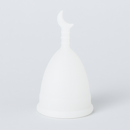 Eco-Friendly Silicone Menstrual Cup with Cute Heart & Moon Design