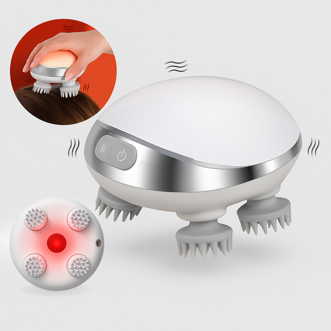 Electric Handheld Multi-Purpose Massager with Heating Function