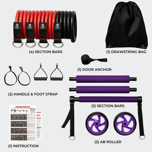 Multiple Fitness Bar with Resistance Bands