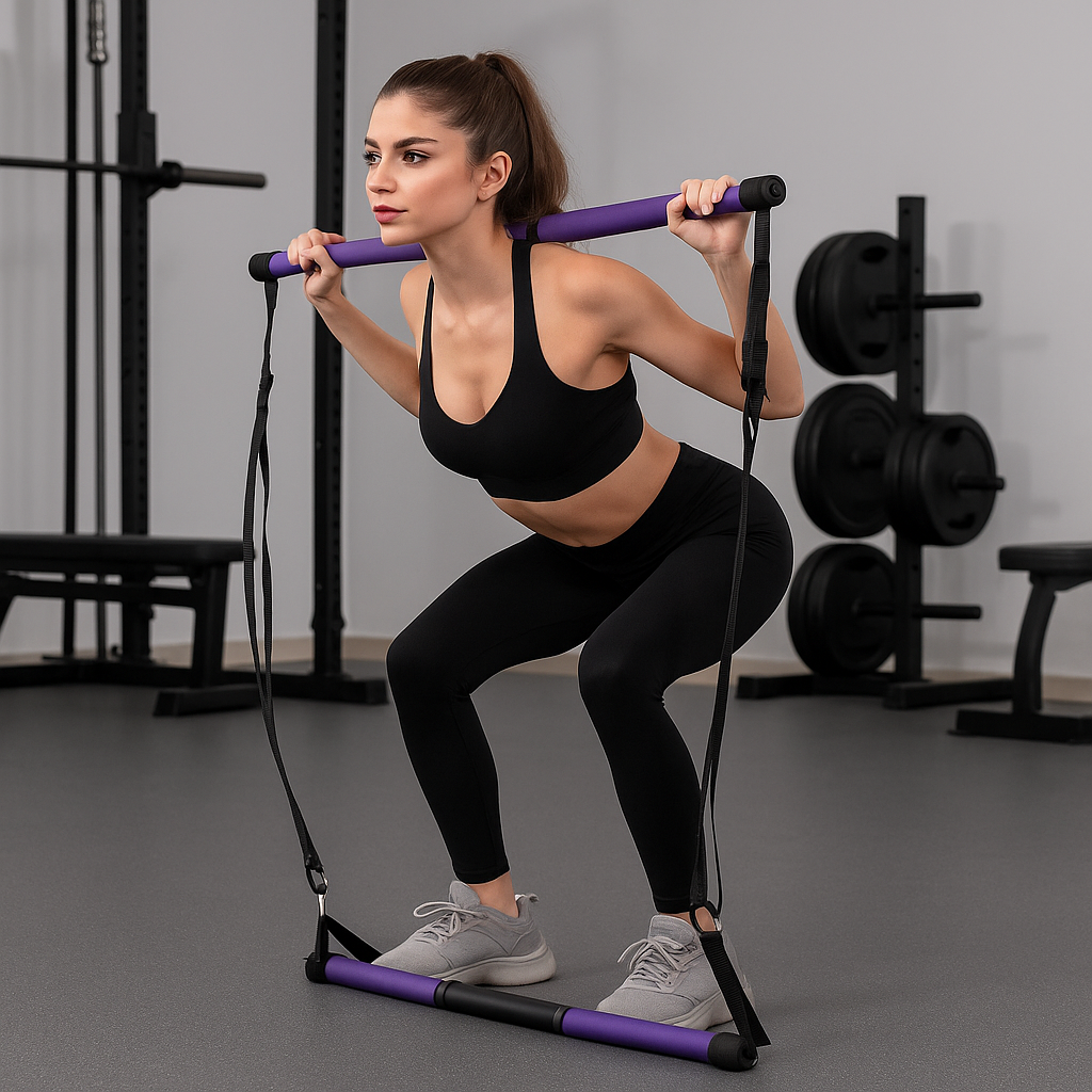 Multiple Fitness Bar with Resistance Bands