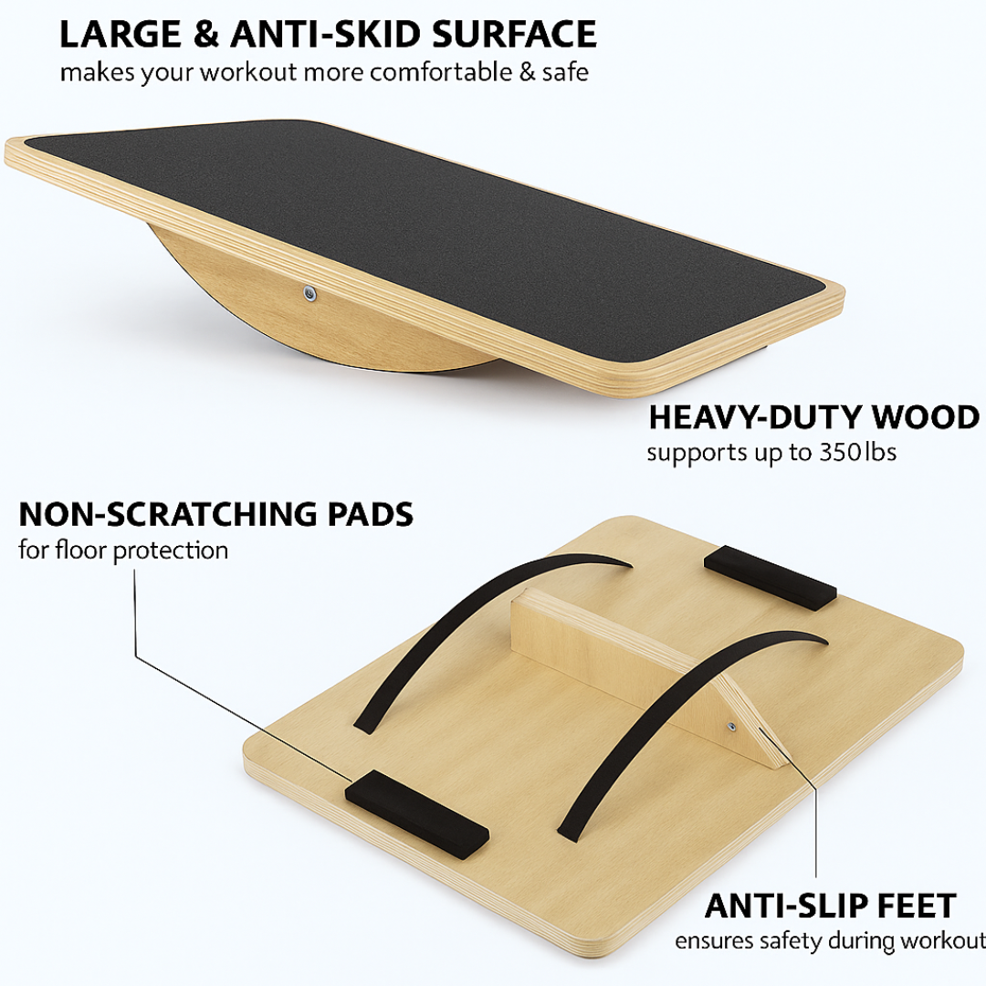 Wooden Balance, Strength & Stability Trainer