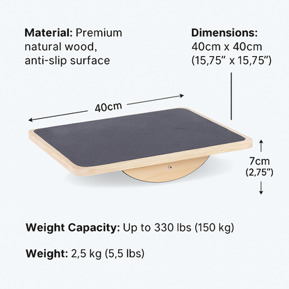 Wooden Balance, Strength & Stability Trainer